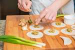 chef making vegetable gyoza | Classpop Shot