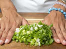 Couples Cooking Class - A Vegetarian Latin Fiesta in Downtown Los Angeles: chopped green onions