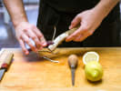 Cooking Class - Oyster Shucking 101 in San Francisco: shaving horseradish