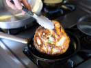 Team Building Cooking Class - Dim Sum (and Then Some) in San Francisco: chef frying scallion pancake