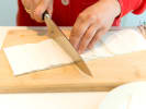 Cooking Class - A Taste of Ancient Greece in Manhattan: slicing phyllo
