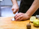 Cooking Class - Oyster Shucking 101 in San Francisco: slicing shallots