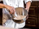 Cooking Class - Gluten Free and Vegan Baking in Carlsbad & Oceanside: whisking flour