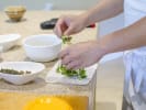 Cooking Class - Japanese and Korean Soul Food: picking herbs