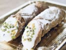 Team Building Cooking Class - Pizza Challenge in DC: cannoli with mascarpone chocolate chips and pistachios
