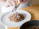 Cooking Class - Indulgent Italian Feast: plating onion and mushroom risotto