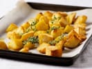 Cooking Class - Beef Bourguignon Dining in Northern Virginia: Roasted Potatoes with Herbs on a baking tray