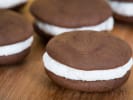 Cooking Class - Baked Treats Workshop - Family Fun in South Bay & Peninsula: Finished whoopie pies with chocolate cookies and fluffy white filling.