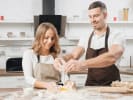 Cooking Class - Italian Pasta Celebration - Date Night in Northern Virginia: a couple making pasta dough together