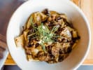 Cooking Class - Crafting Easy Plant-Based Fare in Brooklyn: mushroom pasta dish