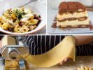 Cooking Class - Italian Kitchen Adventure: Pasta in Albuquerque: A collage displaying the meals prepared by the chef