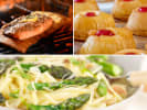 Cooking Class - Fresh Flavors of Spring in Manhattan: A collage displaying the meals prepared by the chef