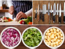 Cooking Class - Knife Skill Fundamentals in South Bay & Peninsula: A collage displaying the meals prepared by the chef