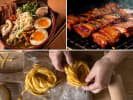 Cooking Class - Create Restaurant-Style Ramen in Downtown Dallas: A collage displaying the meals prepared by the chef