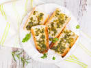 Cooking Class - Authentic Gumbo: A plate of herb buttered-bread