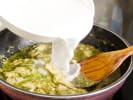 Cooking Class - Fun and Fabulous Thai Dishes: Adding coconut milk to the soup