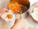 Cooking Class - Handmade Dumplings: Adding filling to the dumplings