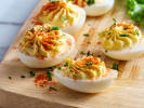 Cooking Class - Baking Classics in Downtown Sacramento: Angel Eggs With eggs, mayo, mustard, relish and scallions (1)