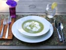 Team Building - Seasonal Wild Salmon and Risotto in East Bay: Asparagus Bisque