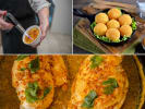 Cooking Class - Master Your Bistro Favorites in South Bay & Peninsula: Collage of pan-roasted chicken, truffled pommes dauphine, green beans, and crème brûlée being torched.
