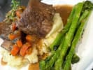 Cooking Class - Iconic French Cuisine Fare: Beef Bourguignon with a side of potatoes and asparagus