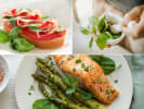 Cooking Class - Rustic Meets Refined Italian Flavors in Northern Virginia: collage for Bold Italian Flavors cooking class on Cozymeal featuring poached salmon, prosciutto bruschetta and chef making pesto sauc
