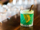 Online Mixology Class - Spirits of Ireland: Bramble cocktail glass with balckberries
