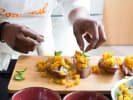 Private Chef - Gourmet Bachelorette Feast: Chef preparing bites