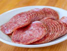 Team Building Cooking Class - Charcuterie Board Challenge: plate of sliced salami