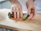 Team Building Cooking Class - Classic Vietnamese in Philadelphia: Chef rolling rice paper spring rolls