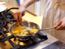 Special Cooking Class - Thai-Japanese Fusion in San Francisco: Chef sauteeing Mango