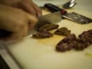 Couples Cooking Class - Beef Burrito for 2: Chopping beef