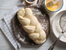 Cooking Class - Festive Pizza Making - Family Fun in Carlsbad & Oceanside: Cinnamon twist dough prepared without toppings ready to be baked