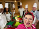 Cooking Class - Pure Italian Pasta Pleasures: Cooking class group  around prep table