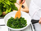 Cooking Class - Dairy-Free Italian Feast in Ottawa: Cooking spinach