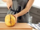 Cooking Class - Healing Vegetarian Dishes in Minneapolis: slicing spaghetti squash