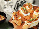 Cooking Class - A French Autumn featuring Le Creuset in Northern Virginia: Crostini with caramelized onions and Brie