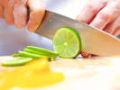 Online Cooking Class - Authentic Cubanos and Mojitos: Cutting lime