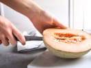 Cooking Class - Homemade Italian Steak and Sides in Manhattan: Cutting melon