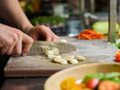 Cooking Class - Fire Up The Grill in Northern Suburbs: Cutting mozzarella for Tuscan salad