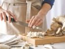Cooking Class - Taco Tuesday or Tacos Any Night in Marin County: Cutting mushrooms