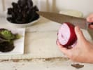 Date Night Cooking Class - Paleo Dinner for 2: Cutting onions