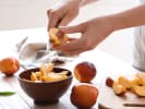 Cooking Class - Humble Italian Fare: Cutting peaches