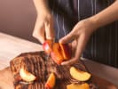 Cooking Class - Delightful Italian Menu in San Fernando Valley: Cutting peaches
