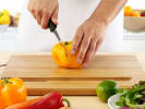 Cooking Class - Coastal Mediterranean Showcase in Portland, OR: Cutting peppers
