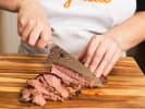 Cooking Class - Time-Tested Tuscan Cooking in South Bay & Peninsula: Cutting steak