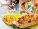 Cooking Class - Tuscan Terrace - Date Night in Manhattan: Scenes from Date Night: Summer in Tuscany cooking class â€“ A collage featuring homemade gnocchi preparation, grilled lemon chicken, and mint chocolate chip gelato in waffle cones.