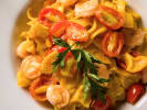 Cooking Class - It's Spring in Italy in Manhattan: Farfalle pasta with shrimp and cherry tomatoes