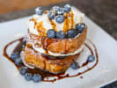 Cooking Class - Irish Whiskey French Toast in Northern Virginia: French toast with blueberries and mascarpone