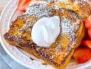 Cooking Class - Irish Whiskey French Toast in Northern Virginia: French toast with strawberries and mascarpone cream
